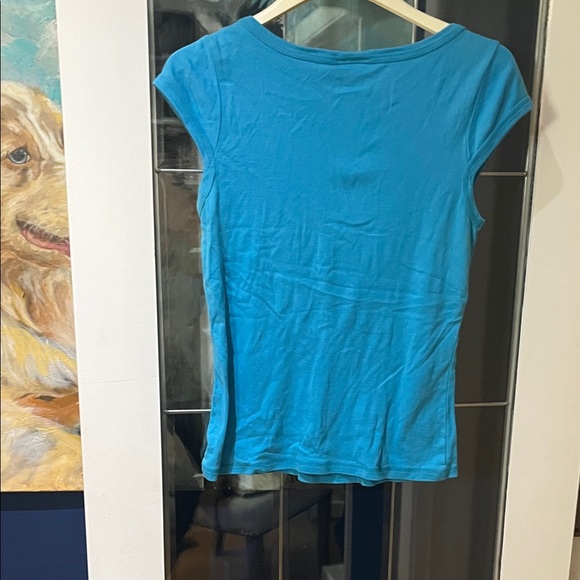 Tracy Reese Turquoise Top with Beaded Elephant - Picture 6 of 7